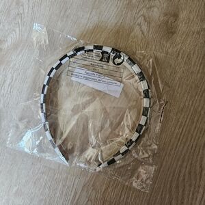 Black and White Checkered Headband